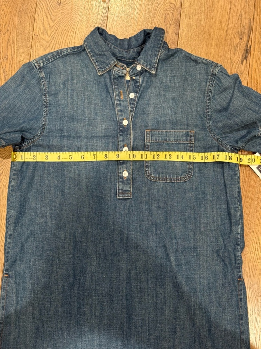 Women’s GAP Denim Button-Up Dress in Medium Blue - Picture 9 of 13